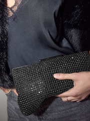 Black Sparkle Frame Clutch - Image 5 of 10