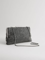 Black Sparkle Frame Clutch - Image 6 of 10
