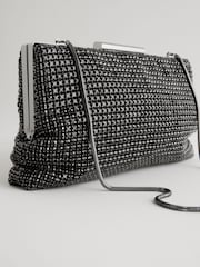 Black Sparkle Frame Clutch - Image 8 of 10