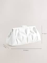 Weiß - Plissierte Clutch - Bild 4 von 10