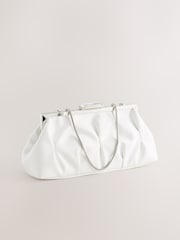 Weiß - Plissierte Clutch - Bild 6 von 10