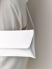 Weiß - Clutch-Tasche mit abnehmbarer Kette - Bild 3 von 9