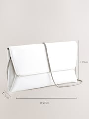 Weiß - Clutch-Tasche mit abnehmbarer Kette - Bild 4 von 9