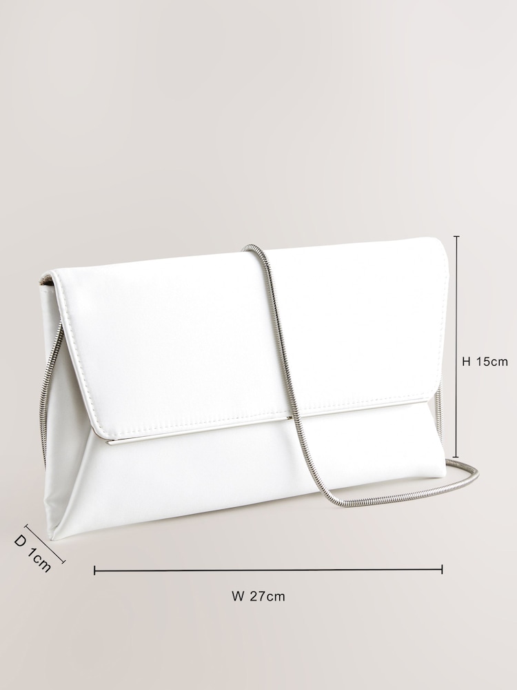 Hvit - Clutch Veske med avtakbart kjede - Image 4 of 9