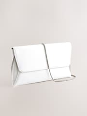 Weiß - Clutch-Tasche mit abnehmbarer Kette - Bild 6 von 9