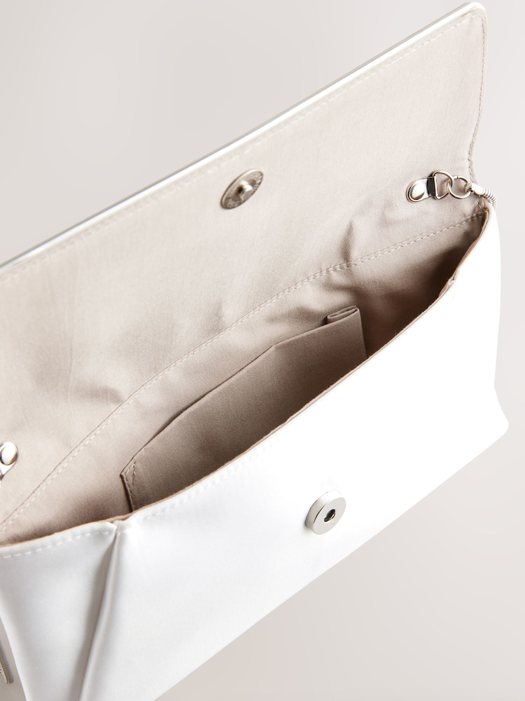 Weiß - Clutch-Tasche mit abnehmbarer Kette - Bild 9 von 9
