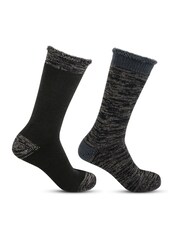 Totes Black Mens Brushed Thermal Socks 2 Pack - Image 3 of 5