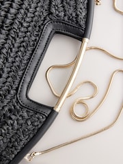 Black Raffia Clutch Bag - Image 10 of 14