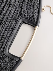 Black Raffia Clutch Bag - Image 11 of 14