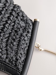 Black Raffia Clutch Bag - Image 12 of 14