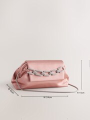 Pink - Clutch mit Strass - Bild 5 von 6
