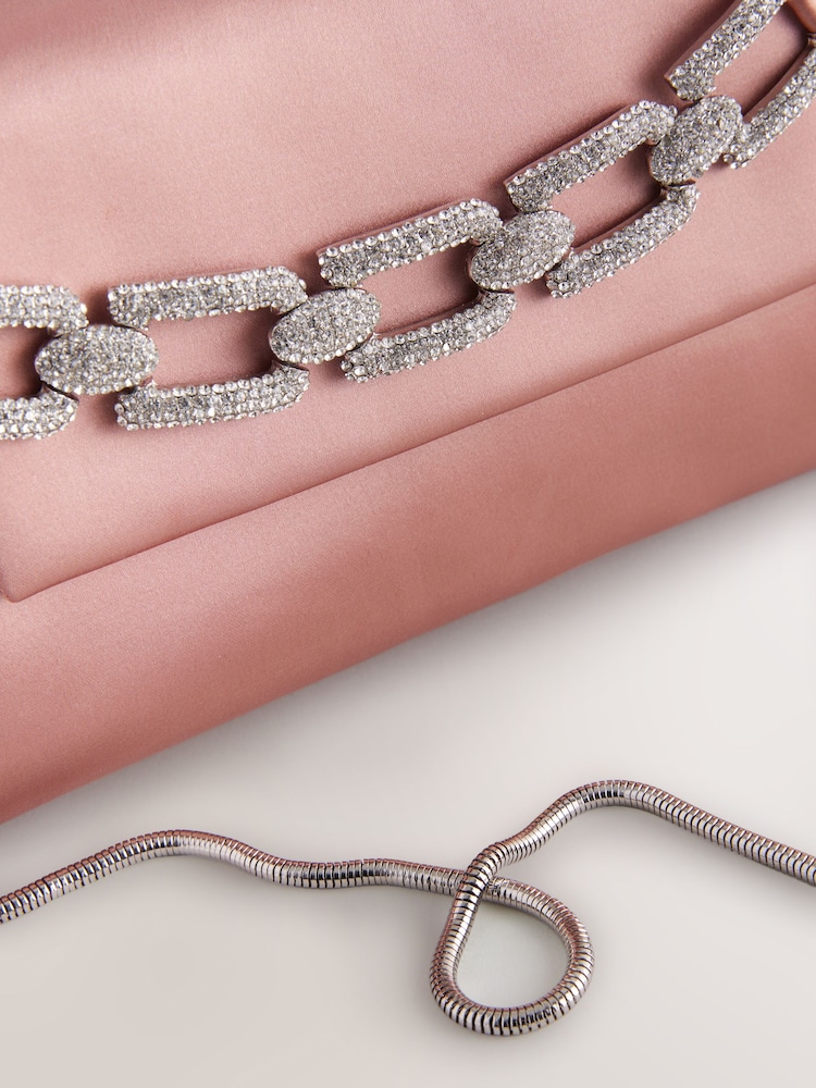 Pink - Clutch mit Strass - Bild 6 von 6