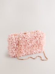 Pink - Hartschalen-Clutch mit Corsage - Bild 5 von 9