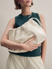 Bone Oversized Clutch Bag - Image 2 of 12