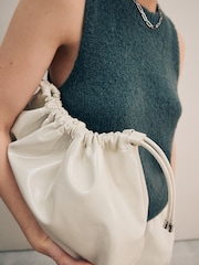 Bone Oversized Clutch Bag - Image 3 of 12