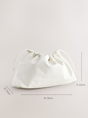 Bone Oversized Clutch Bag - Image 4 of 12