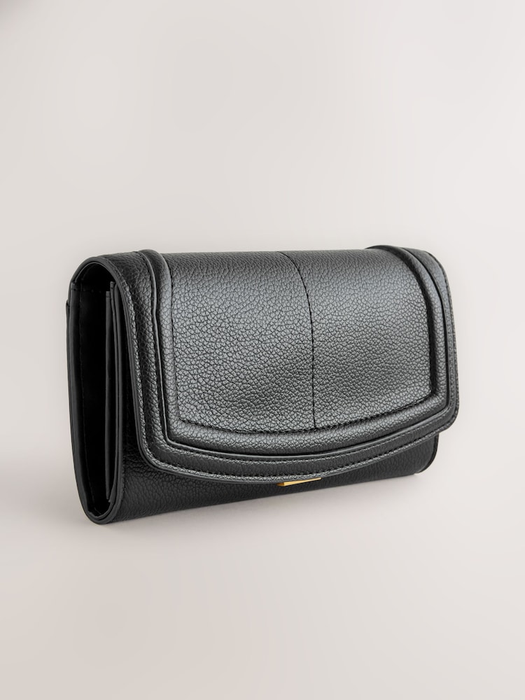Black Large Flap Purse - Image 1 of 7 Black Large Flap Purse - Image 1 of 7