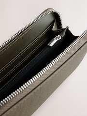 Khaki Green Zip Around Purse - Image 4 of 5