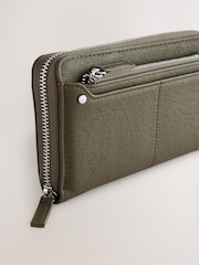Khaki Green Zip Around Purse - Image 5 of 5