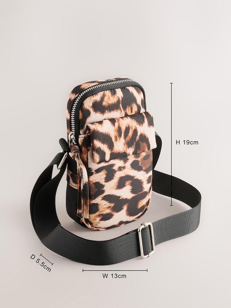 léopard - Sac pour téléphone en nylon imprimé - Image 4 of 5