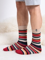 Totes Red Mens Original Winter Slipper Socks 2 Pack - Image 4 of 5