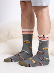 Totes Red Mens Original Winter Slipper Socks 2 Pack - Image 5 of 5