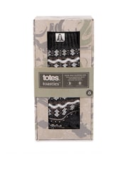 Totes Grey Mens Pattern Winter Slipper Socks - Image 5 of 5