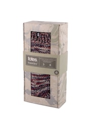Totes Red Mens Chunky Twist Slipper Socks - Image 2 of 5
