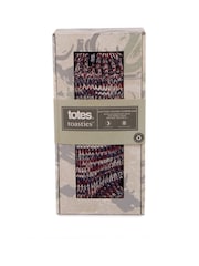 Totes Red Mens Chunky Twist Slipper Socks - Image 5 of 5