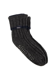 Totes Grey Mens Chunky Winter Slipper Socks - Image 3 of 5