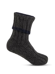 Totes Grey Mens Chunky Winter Slipper Socks - Image 4 of 5