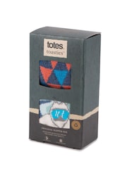Totes Aqua Blue Mens Original Winter Slipper Socks 2 Pack - Image 5 of 5