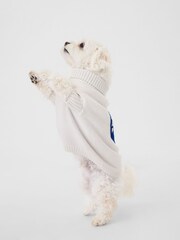Gap White Knitted Pet Varsity Jumper - Image 3 of 4