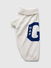 Gap White Knitted Pet Varsity Jumper - Image 4 of 4