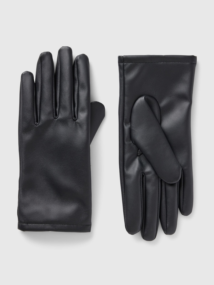 Gap Black Faux Leather Gloves - Image 1 of 1