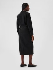 Gap Black Denim Midi Dress - Image 2 of 6
