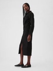Gap Black Denim Midi Dress - Image 3 of 6