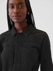 Gap Black Denim Midi Dress - Image 4 of 6