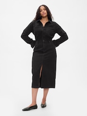 Gap Black Denim Midi Dress - Image 5 of 6