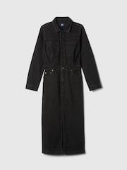 Gap Black Denim Midi Dress - Image 6 of 6