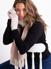 Totes Cream Ladies Cashmere Blend Scarf & Glove Set - Image 4 of 4