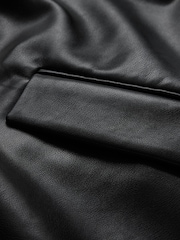 Gap Black Faux Leather Mini Shift Dress - Image 5 of 5