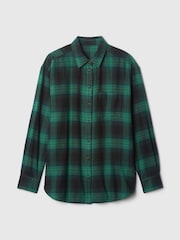 Gap Green Oversized Flannel Shirt - Image 5 of 5