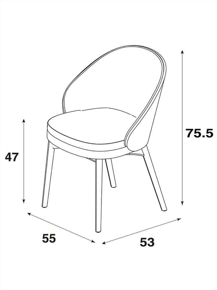 Set of 2 Tweedy Plain Light Grey Kensley Black Leg Dining Chairs - Image 9 of 9