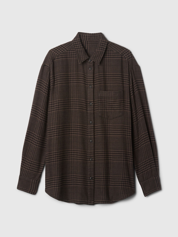 Gap Brown Oversized Flannel Shirt - Image 5 of 5 Gap Brown Oversized Flannel Shirt - Image 5 of 5