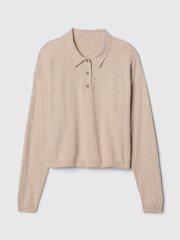 Gap Beige CashSoft Polo Jumper - Image 4 of 4