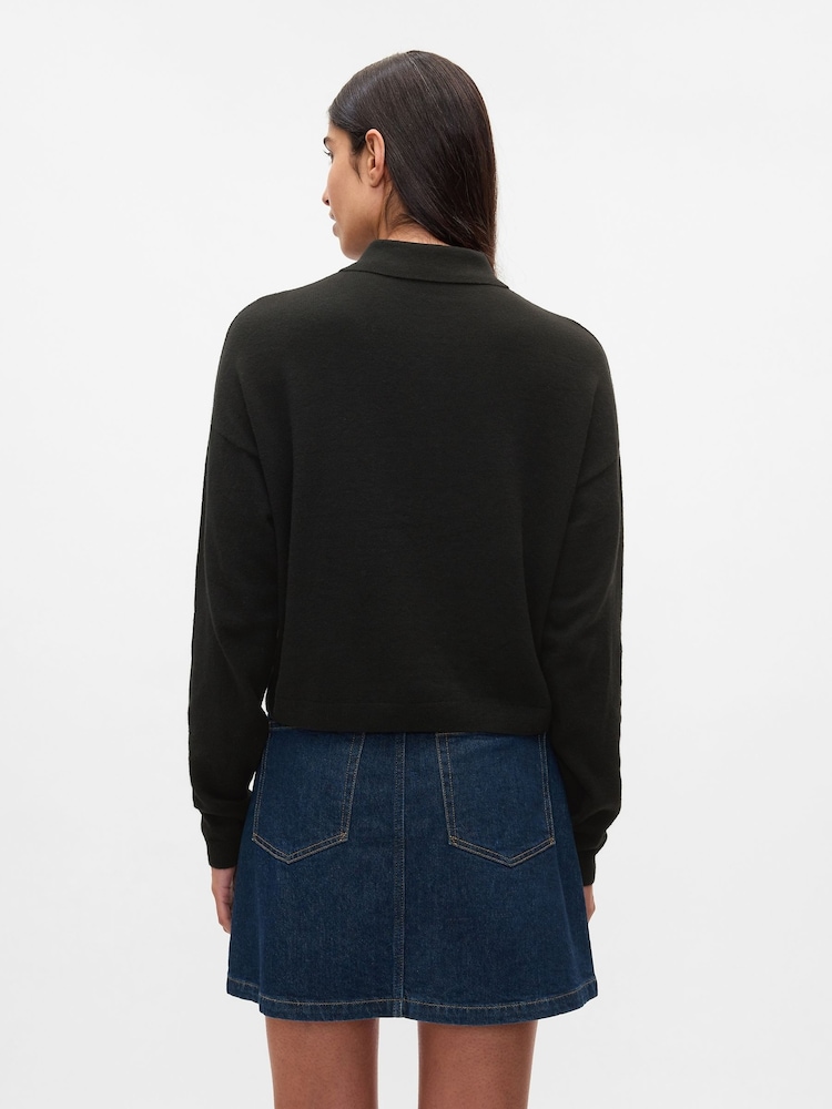 Gap Black CashSoft Polo Jumper - Image 2 of 4