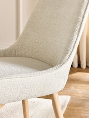 Set of 2 Tweedy Weave Light Grey Birkley Dining Chairs - Image 2 of 9
