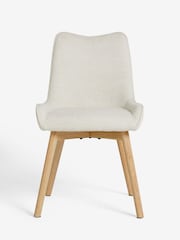 Set of 2 Tweedy Weave Light Grey Birkley Dining Chairs - Image 3 of 9