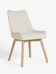 Set of 2 Tweedy Weave Light Grey Birkley Dining Chairs - Image 5 of 9